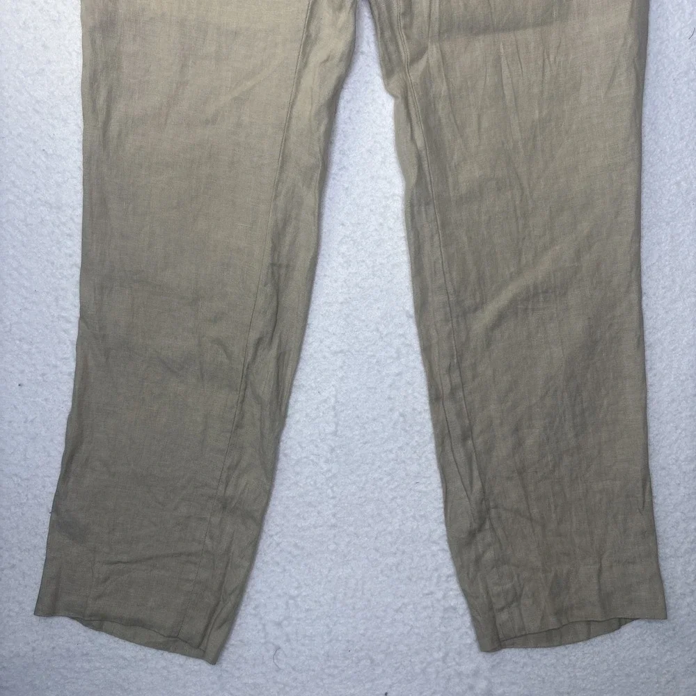 Polo Ralph Lauren Linen Pants Mens 32x32 Beige italy made Dress Trousers flax